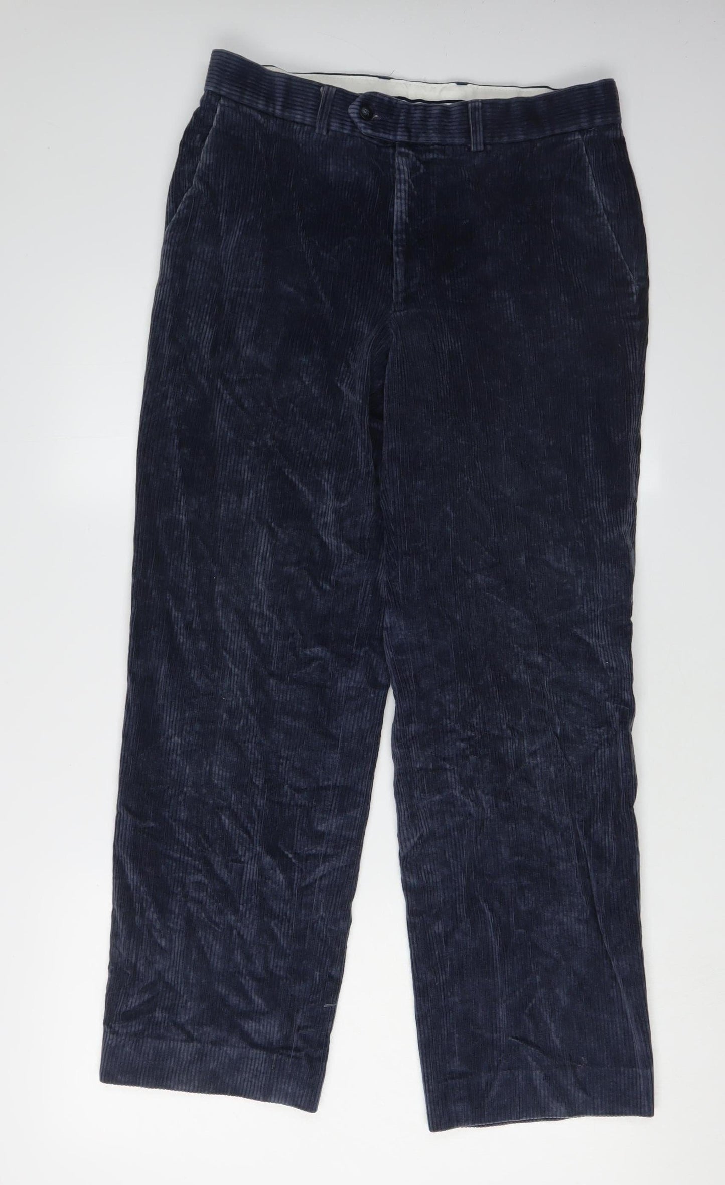 Marks and Spencer Men's Blue Corduroy Trousers 34