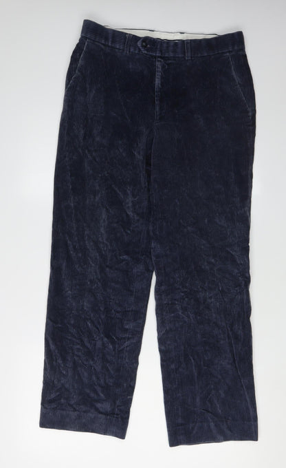 Marks and Spencer Men's Blue Corduroy Trousers 34