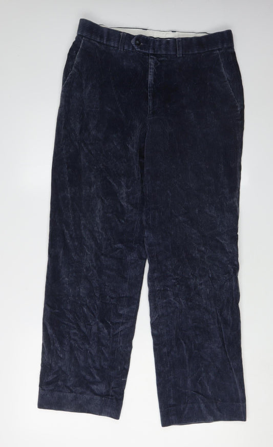 Marks and Spencer Men's Blue Corduroy Trousers 34