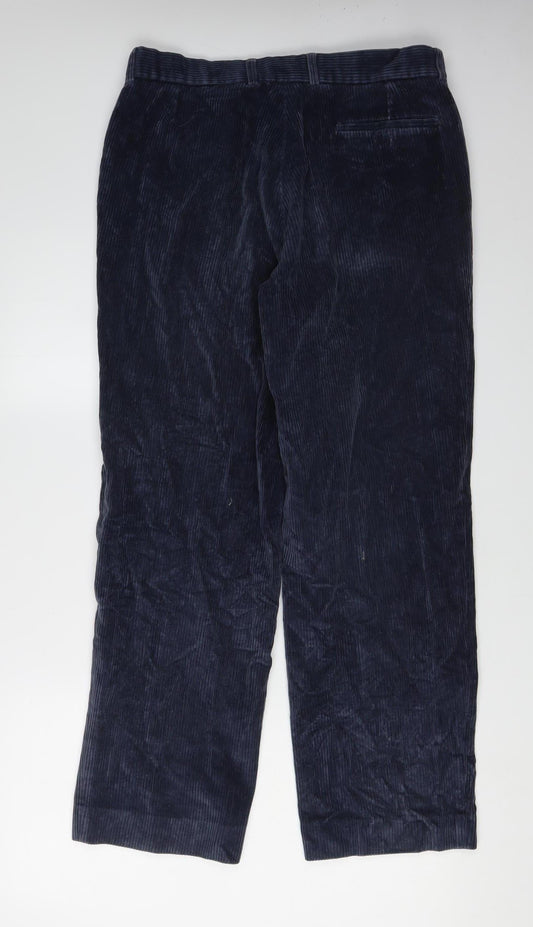 Marks and Spencer Men's Blue Corduroy Trousers 34