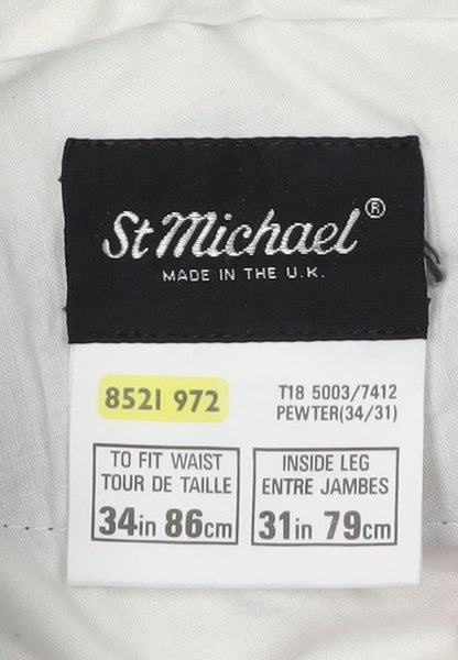 Marks and Spencer Men's Blue Corduroy Trousers 34