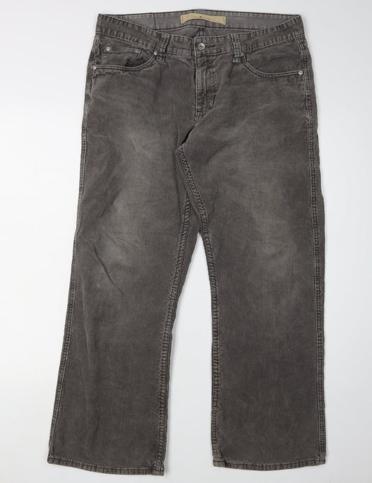 Burton Men's Grey Corduroy Trousers Size S