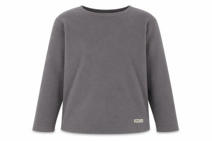 Front view of Outdoorscene unisex grey lightweight fleece pullover l