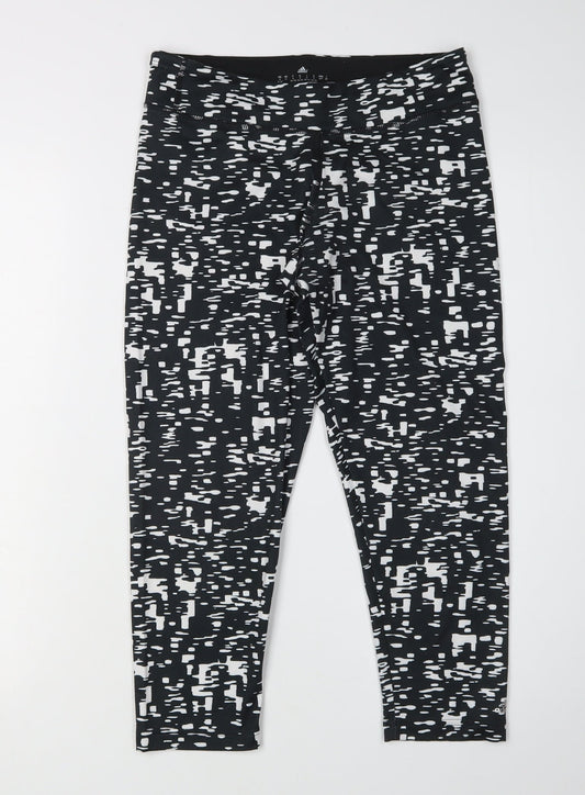 Adidas Women's Black Geometric Leggings S