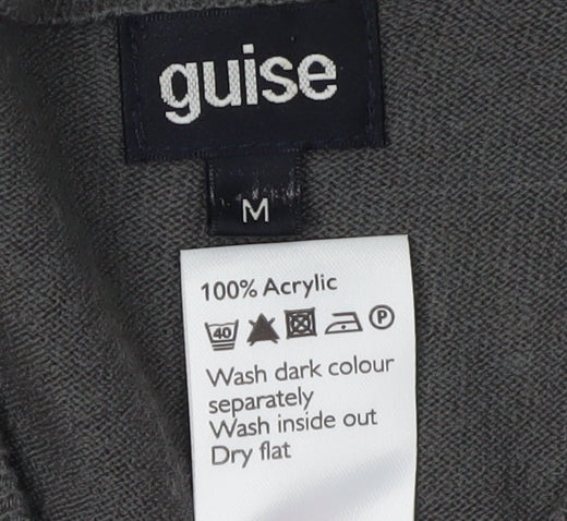 Guise Men's Grey V-Neck Pullover Jumper, M, Regular Fit