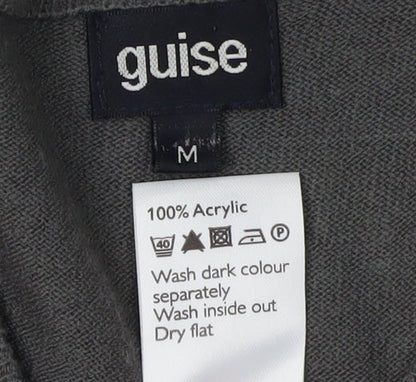 Guise Men's Grey V-Neck Pullover Jumper, M, Regular Fit