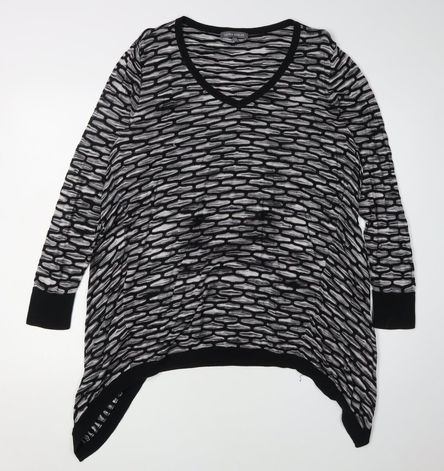 Womens UK Size 12 Laura Ashley Black Pullover Jumper