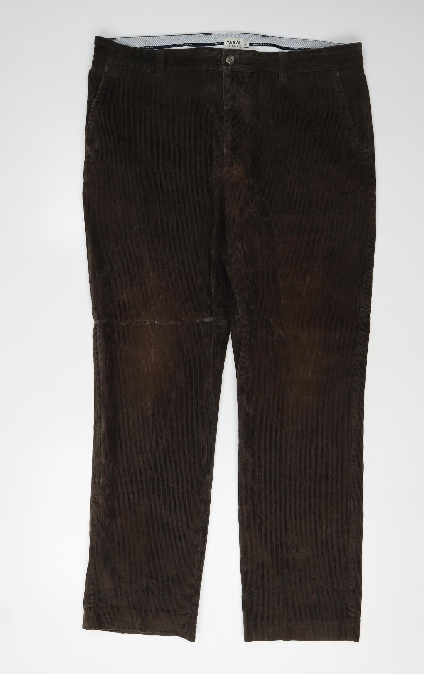 Farah Men's Brown Corduroy Trousers 38