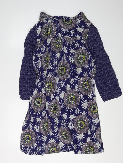 White Stuff Women's 3/4 Sleeve Floral Shift Dress, Size 10