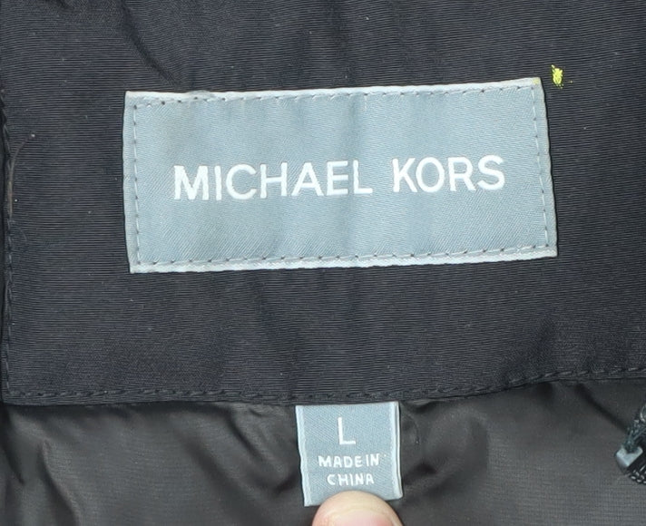 Mens UK Size L Michael Kors Black Parka Coat