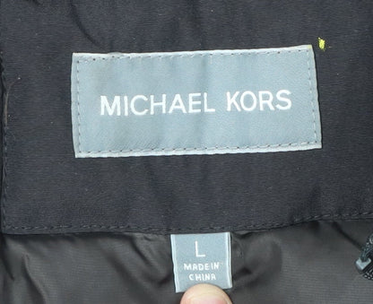 Mens UK Size L Michael Kors Black Parka Coat