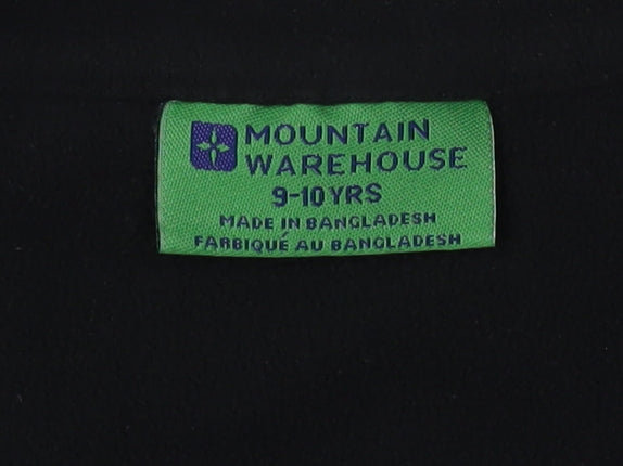 Mountain Warehouse Boys Black Fleece 9-10 Years Half Zip Hoodie