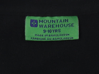 Mountain Warehouse Boys Black Fleece 9-10 Years Half Zip Hoodie