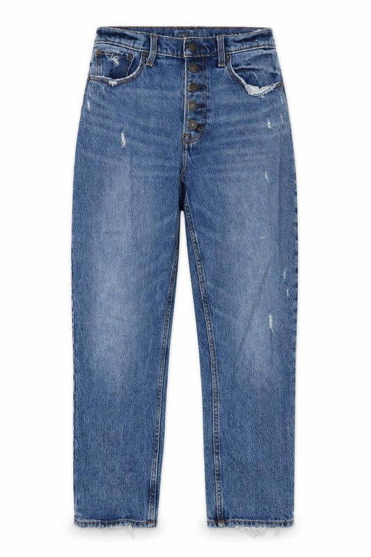 Womens UK Size 4 Abercrombie & Fitch Regular Fit Mom Blue Jeans