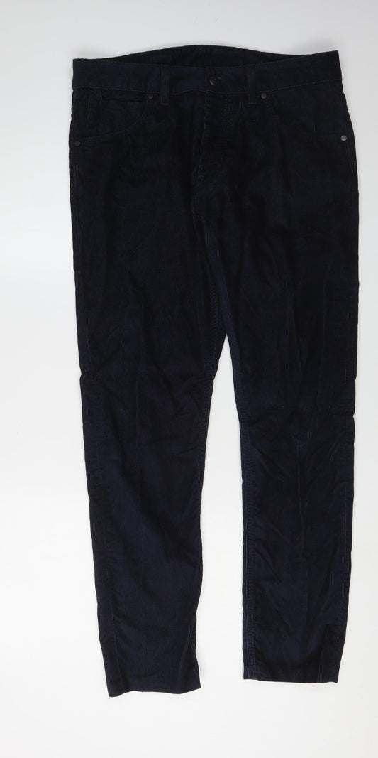 G-Star RAW Men's Black Corduroy Slim Trousers 33/32