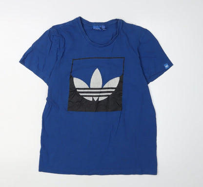Adidas Men's Blue Graphic Print T-Shirt Size S