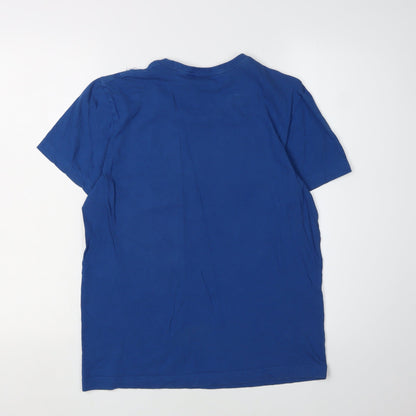 Adidas Men's Blue Graphic Print T-Shirt Size S