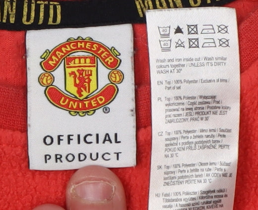 Manchester United Boys' Red Pyjama Top 9-10 Years