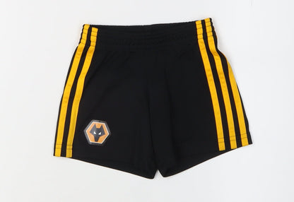 Adidas Unisex Toddler Black Track Shorts 18-24 Months