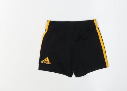 Adidas Unisex Toddler Black Track Shorts 18-24 Months