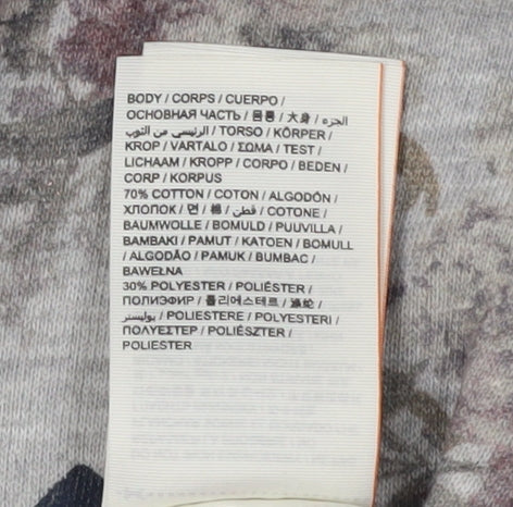 Superdry Women's Grey Floral Print Sweatshirt L