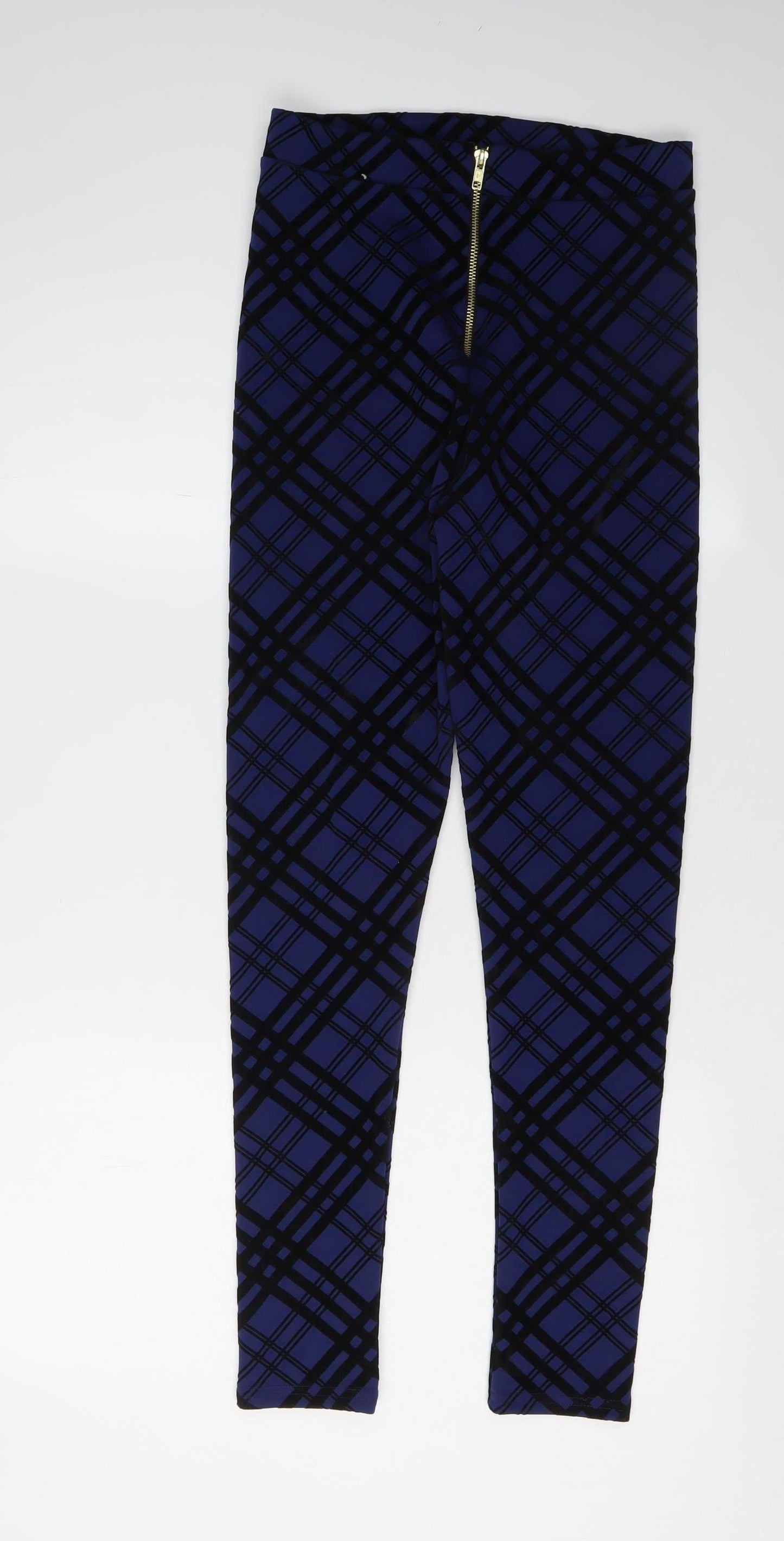 Rock & Rags Firetrap Women's Blue Check Leggings XS