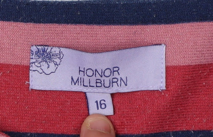 Womens UK Size 16 Honor Millburn Multicoloured Basic T-Shirt