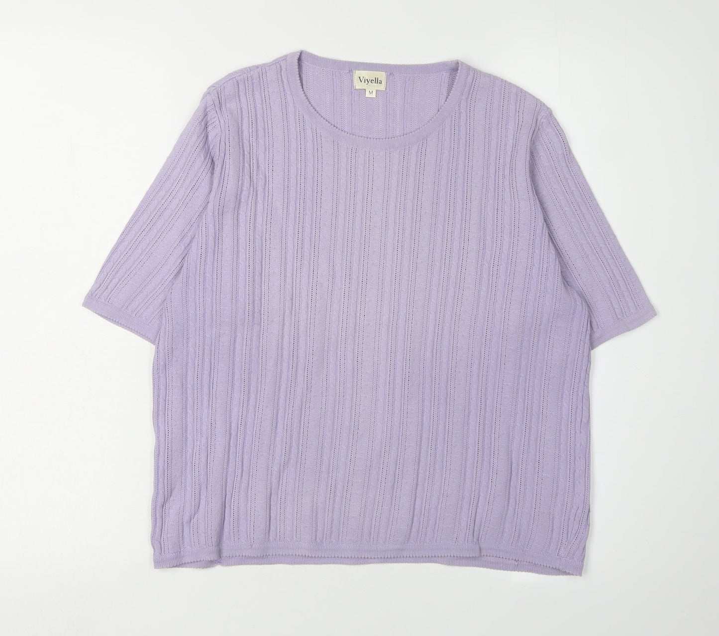 Womens UK Size M Viyella Purple Pullover Jumper