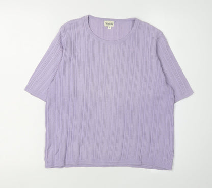 Womens UK Size M Viyella Purple Pullover Jumper