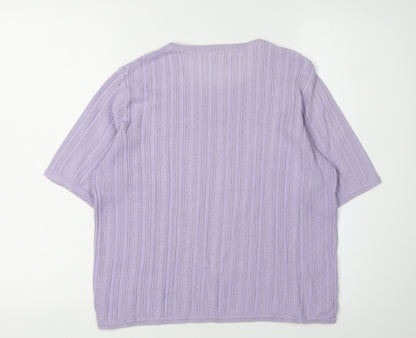 Womens UK Size M Viyella Purple Pullover Jumper