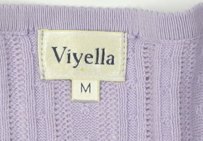 Womens UK Size M Viyella Purple Pullover Jumper