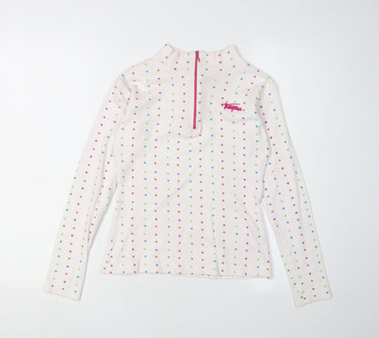 Trespass Girls Multicoloured Polka Dot Full Zip Cotton Sweatshirt