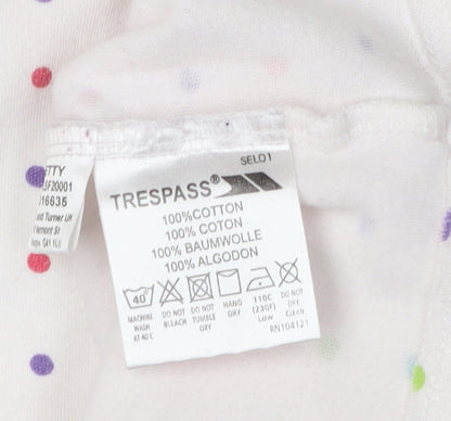 Trespass Girls Multicoloured Polka Dot Full Zip Cotton Sweatshirt