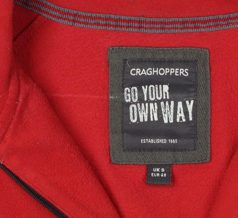 Mens UK Size S Craghoppers Red 1/2 Zip Sweatshirt