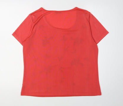 Womens UK Size M Windsmoor Red Basic T-Shirt