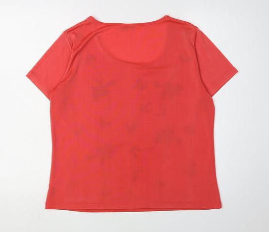 Womens UK Size M Windsmoor Red Basic T-Shirt