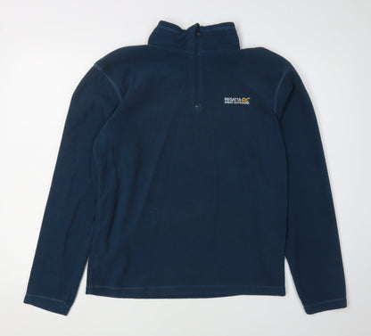Mens UK Size S Regatta Blue 1/4 Zip Sweatshirt