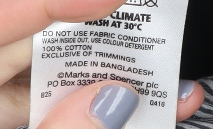 Marks and Spencer Men's Black Regular Trousers, Size 38