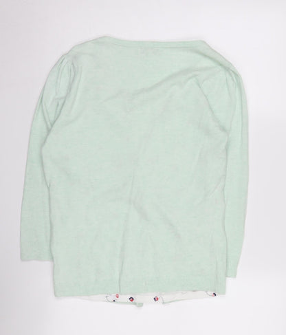 Womens UK Size 12 RJR. John Rocha Green Cardigan Jumper