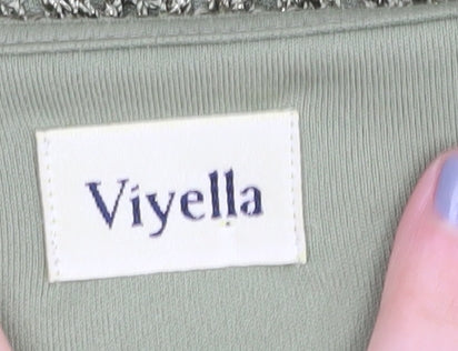 Womens UK Size XL Viyella Green Pullover Jumper