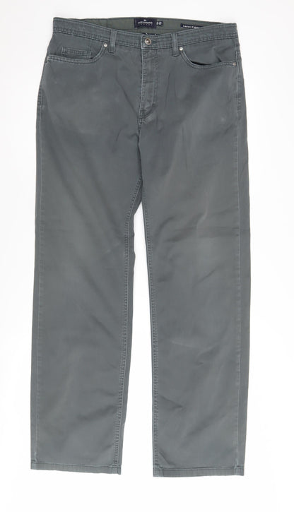 Marks and Spencer Men's Green Chino Trousers 34 Waist