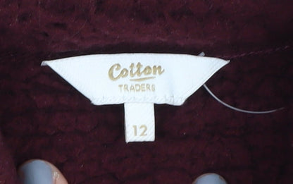 Cotton Traders Women's Red Pullover Jumper Size 12