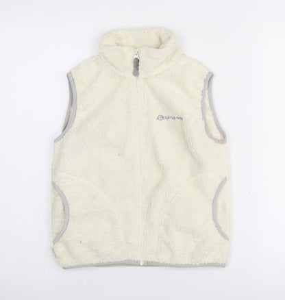 Sprayway Girls Ivory Fleece Gilet, Size 6-7, Casual Waistcoat
