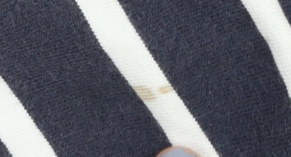 Blue Harbour Men's Black M Striped Long Sleeve Polo