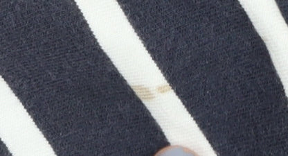 Blue Harbour Men's Black M Striped Long Sleeve Polo