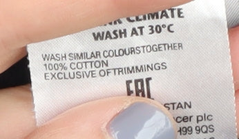 Blue Harbour Men's Black M Striped Long Sleeve Polo