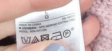 GAP Women's Pink Mock Neck Pullover Sweater L