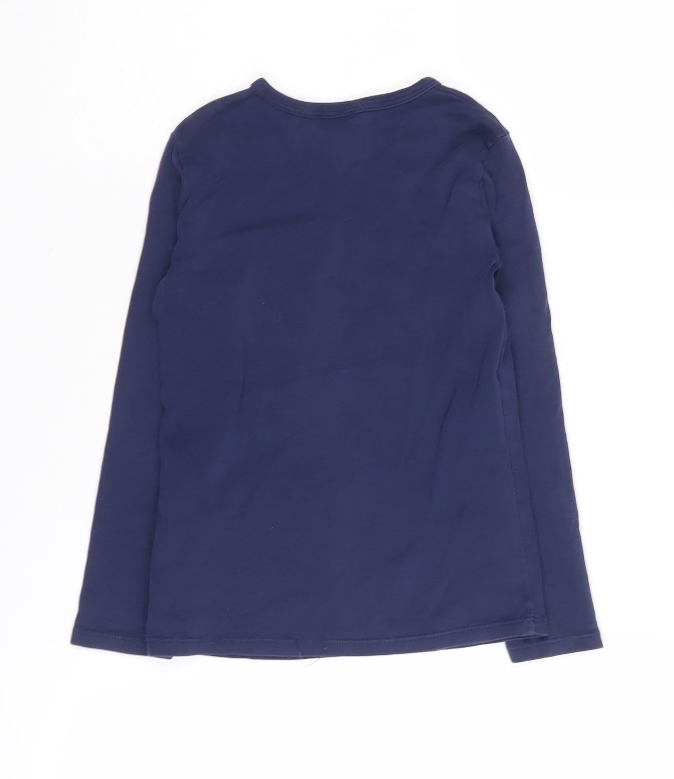 United Colors of Benetton Girls Blue Graphic Pullover T-Shirt S