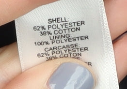 ASOS Men's Black XS Polyester Cotton Coat