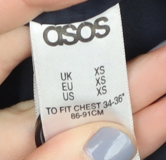 ASOS Men's Black XS Polyester Cotton Coat